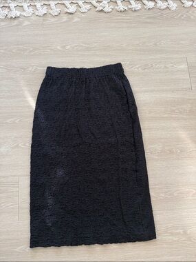 Vince Black Textured Pencil Skirt - Women